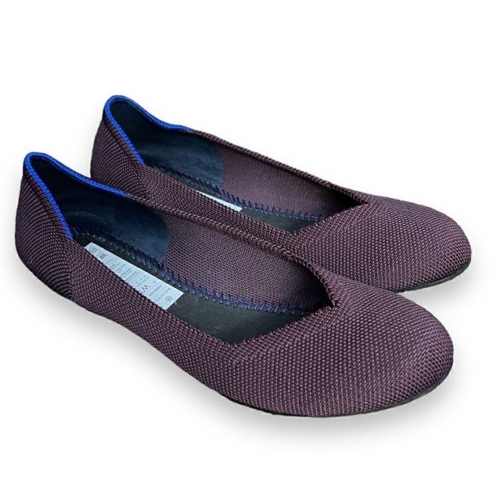 Rothy’s Port Wine Round Toe Retired Flats Shoes